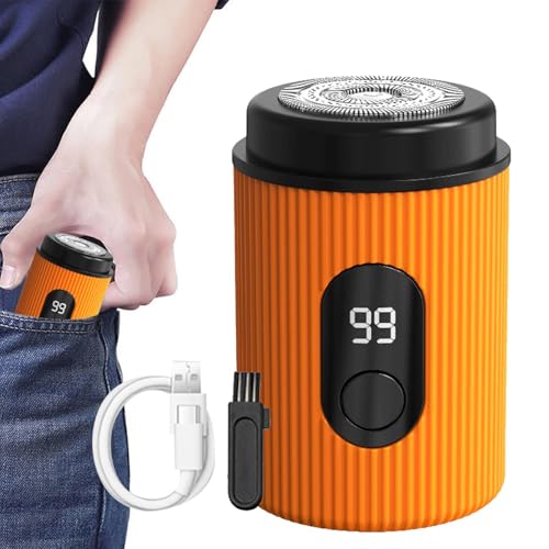 Afeitadora LED compacta, afeitadora doméstica portátil | Cortacésped portátil Afeitadoras eléctricas recargables LED - Afeitadoras faciales compactas y lavables inalámbricas, accesorios para hombres