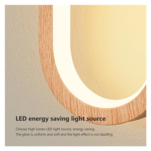 Aplique de pared LED de madera con acabado blanco e iluminación tricolor 7