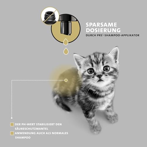 Peticare Anti-Parasiten Katzen-Shampoo | gegen Milben Flöhe Pilze | lindert effektiv Juckreiz & unterstützt Regenerationsprozess | einzigartiges PRS® System für Lange Wirkung – petCat Health 3104