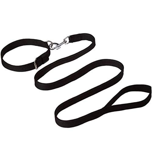 Toms Pet Mall Pet Leash and Collar Set, Adjustable Soft Nylon Plain Strip Dog 1/2 inch Collar & Leash Set for All Breeds Dog and Puppies (Black) (B0C1BPFM63) Amazon Price History, Amazon Price Tracker