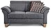 Produktbild Cavadore 2-Sitzer Sofa Ammerland / Couch mit Federkern im Landhausstil / Inkl. verstellbaren Kopfstützen / 156 x 84 x 93 / Strukturstoff grau