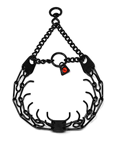 Herm Sprenger Black Stainless Steel Prong Dog Training Collar With Swivel Ultra-Plus Pet Pinch Collar No-Pull Collar For Dogs Anti Pull Training Collar Made In Germany 2.25Mm X 16In #TOP21