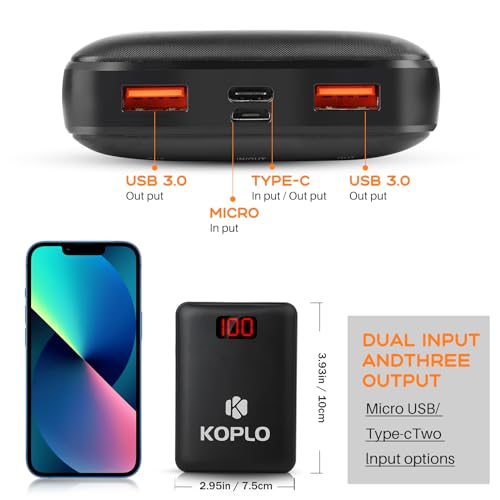 KOPLO 7.4V 14400mAh Rechargeable Battery for Heated Vest, Heated Jacket, Smart Phone(No Adapter)2