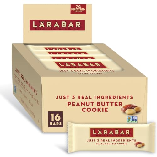Larabar Peanut Butter Cookie, Fruit and Nut Bars, Gluten Free and Vegan, 16 Ct, 27.2 oz