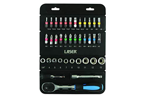 Laser 7310 Socket & Bit Set 1/4"D 37pc, 1/4 inches - Image 3