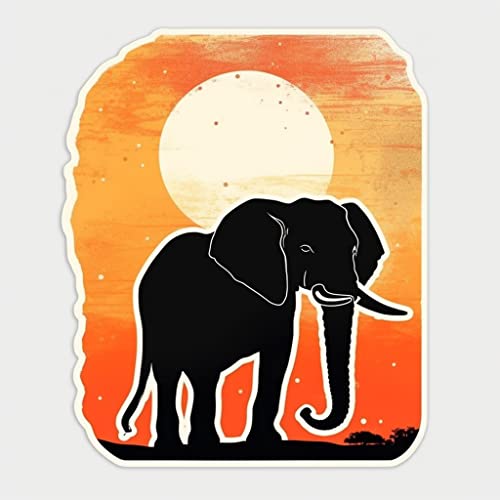 Image of Yoonek Graphics Elephant Vinyl Decal Sticker for Car Window, Laptop, and More. #1929Option13-4