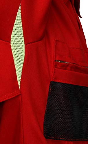 Image of MCR Safety Summit Breeze Flame Resistant FR Coveralls, 7 oz Cotton, Work Coveralls, Red, 38 Tall