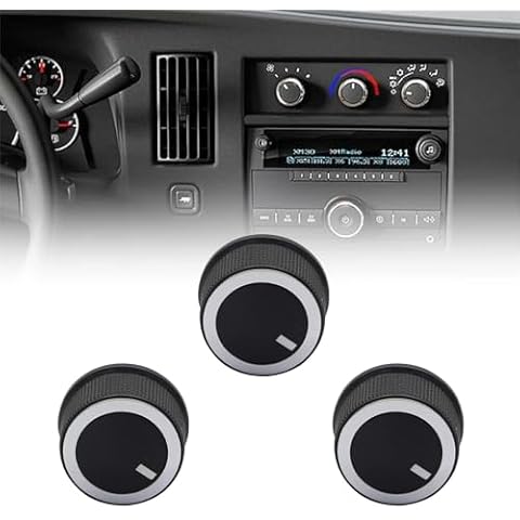 Priprilod AC Temperature Control Knob Compatible with Chevrolet Express 2008-2021 Compatible with GMC Savana 2008 2009 2010 2011 2012 2013 2014 2015 2016 2017 84141127 84793085 Cover