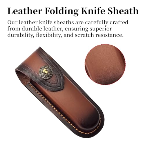 Messerscheide,Gürtelschnalle Messerscheide,Lederscheide für Gürtel,EDC Messer Holster,Messer Etui,Messerhülle,Messer Gürteltasche,Tasche Messerscheide für Die Jagd, überleben, Camping,Survival Messer