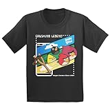 Angry Birds Official Alt Crash Legend Short Sleeve 100% Cotton Printed T-Shirt for Boys, Girls, Unisex Black