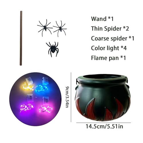 Chaudron de sorcière Halloween kit bouillonnant complet plastique résistant - 3