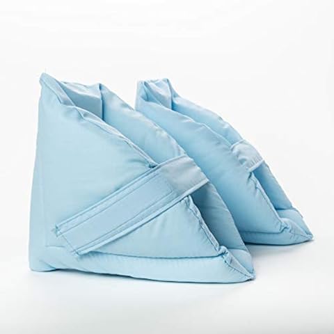 Comfort Finds Foot Pillow Heel Protector - Swollen Feet Comfort & Protection Relief Cushion - Light Blue Cover