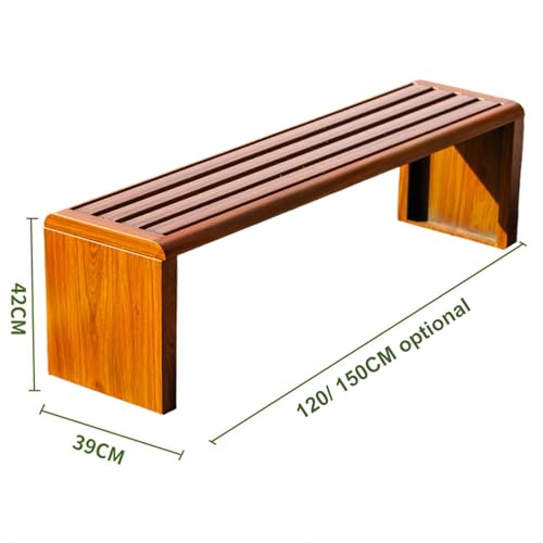 Banc de jardin résistant aux intempéries avec structure en métal de 400 kg