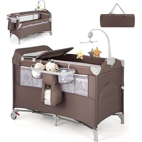 5 in 1 Baby Travel Cot with Accessories Cover