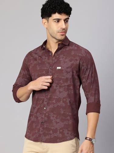 Image of Majestic Man Stylish Geomatric Print Casual Shirt - Pure Cotton| Full Sleeve | Trendy & Comfortable