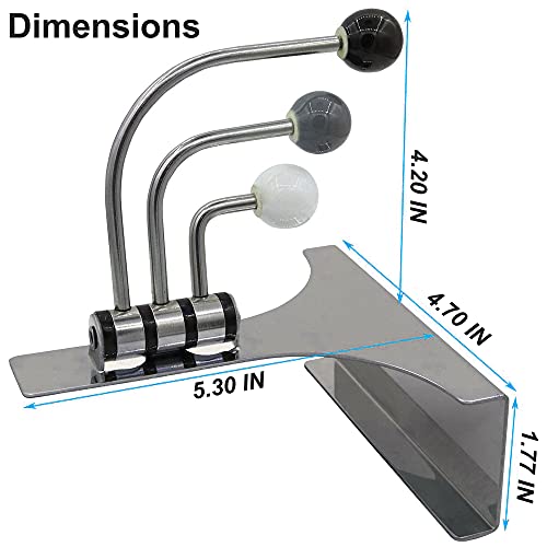 Kleverise Over The Door Hooks Hanger With 3 Non-Scratch Rotating Hooks - Stainless Steel Coat Towel Robe Hooks For 1.77 Inch Door Plank Thickness #TOP3