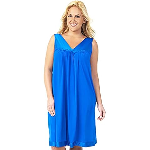 Exquisite Form Women's Coloratura Sleeveless Short Gown, Rocky Blue, Large Cover