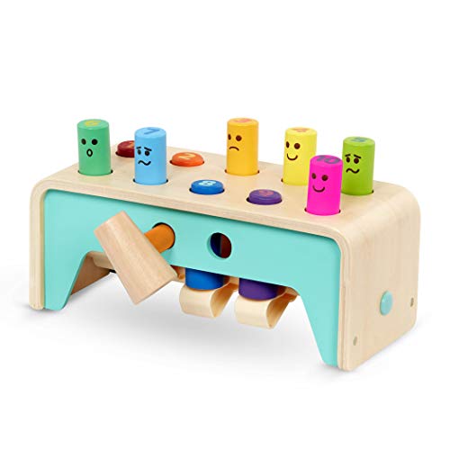 Battat – Wooden Hammer Toy For Kids, Toddlers – Pounding Bench With Pegs And Mallet –Colorful Developmental Toy – Pound & Count Bench – 1 Year + #TOP3