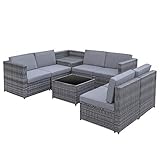 ✅Handgeflochtenes Polyrattan: Das wetterfeste Kunstfasergeflecht überzeugt in Punkto Design und Verarbeitung und zeigt sich unempfindlich gegenüber Witterung und intensiver UV-Strahlung.