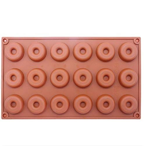 18 Cavity Silicone mini Donut Pan Muffin Cups Cake Baking Ring Biscuit Mold