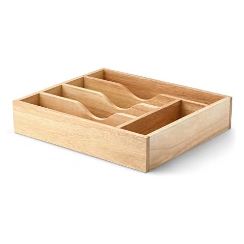 Continenta Cutlery Tray, Wood, Light Brown, One Size Cover
