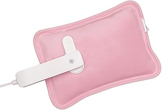 Delcy Premium Electric Heating Bag Dual Insulation Silicon Hot Water Bag Multi Layers Pain Relief Electric Heating Pad (Pink)