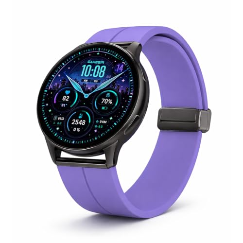 Image of GameSir Evo Vista Smartwatch, 1.39 inch HD Round Display, Bluetooth Calling, Heart Rate & SPO₂, 100+ Sports Modes, IP67, Long Battery Life for Men & Women (Magnatic Purple)