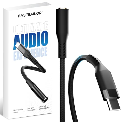 Basesailor Type-C to Audio Jack Connector /Adapter[5-Year