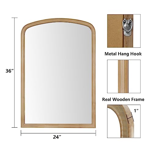 Wallbeyond 345503 Arched Wall Mirror Wood Framed thumb #3