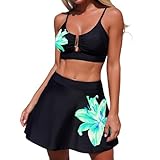 Ensemble de maillot de bain deux pièces pour femmes avec un charmant imprimé floral, idéal pour les activités quotidiennes et les vacances à la plage.