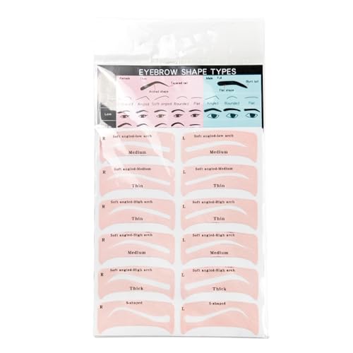 Image of TORMEN 48 PCS Eyebrow Stencil Kit for Women 24 Styles Brow Stencil toolBrow Shaping Templates with Strap Makeup Skin-Friendly Shaper Beginners Pros