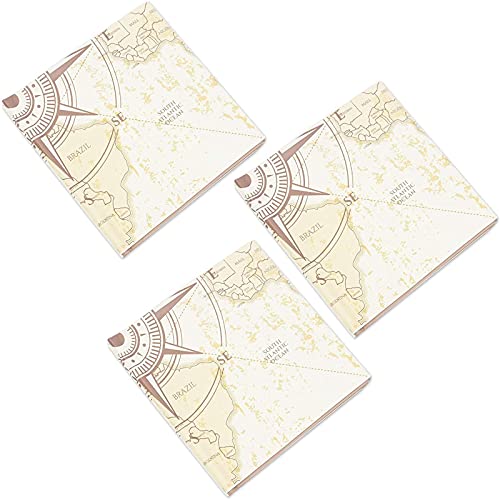Image of BLUE PANDA Disposable World Map Tablecloth - 54 x 108 in, Pack of 3, Multi-Color - Plastic Travel-Themed Tablecloth - Adventure-Themed Baby Shower Table Cover