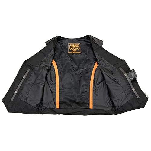 Image of Milwaukee Leather Premium Motorcycle Biker Rider Leather Vest for Women |LKL|ML|MLL|SH