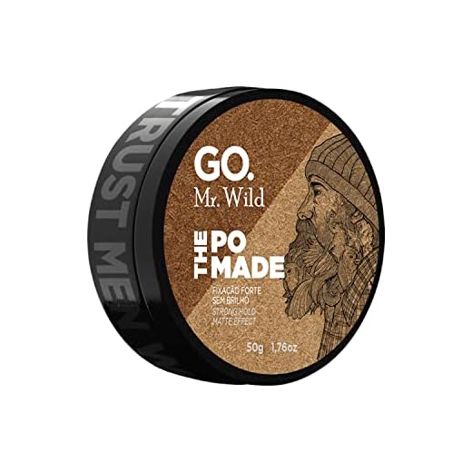 GO. Man Pomada Matte (Sem Brilho) Go Mr Wild Forte Fixação Efeito Seco Natural Longa Duração Todos Os Tipos De Cabelo Go Man