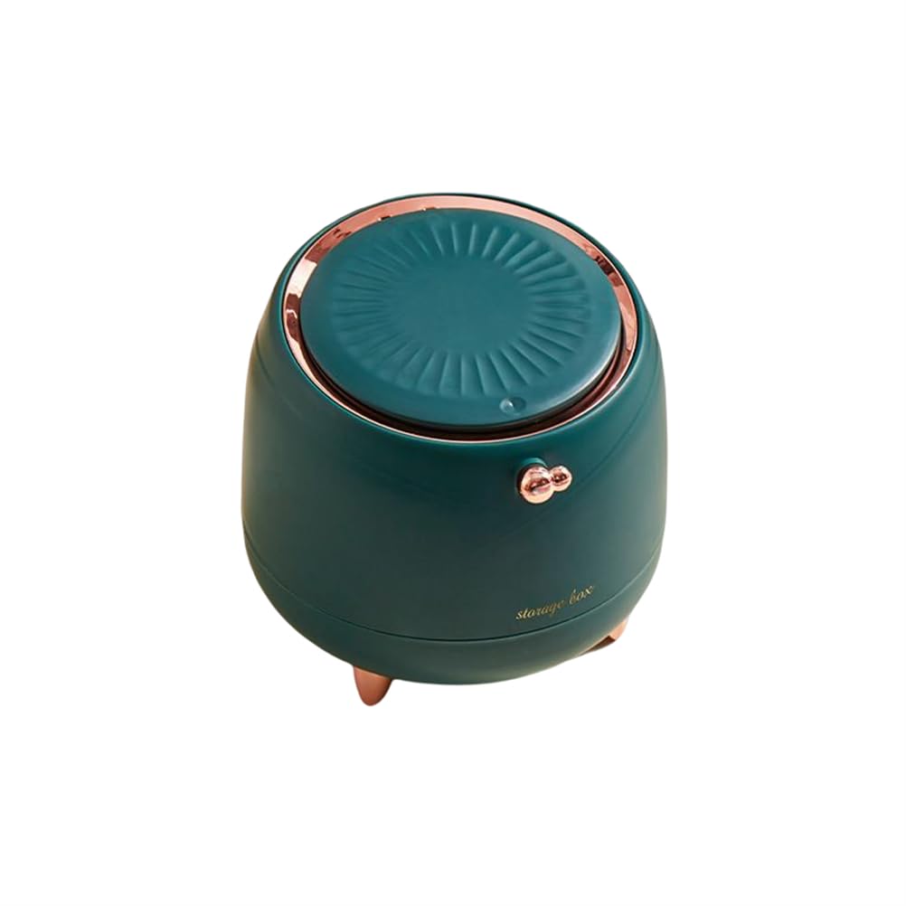 AIWE7D 0.4 Gallon Small Trash Can Kitchen Garbage Can Mini Bathroom Trash Cans with Lid Waste Basket for Office Bedroom Desktop Waste Bin (OD Green)