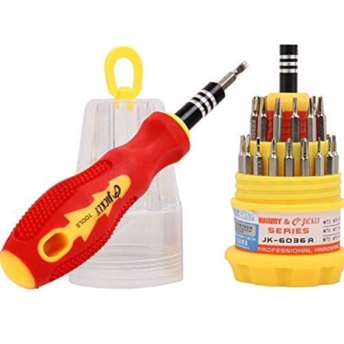 Image of JK6036 Premium Stainless Steel 31-in-1 Magnetic Screwdriver Tool Kit Set - Complete Precision Toolkit For Electronics, Repairs, and More with Magnetic Tips, Non-Slip Handle, and Portable Case.