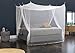 Mosquito Net for Single to King-Sized Beds – 2 Side Openings & 6 Hanging Loops – Decorative Rectangular Shape for Home & Travel – Bed Canopy Hanging Kit & Carrying Bag Included