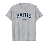 paris tennessee tn vintage varsity sports design maglietta