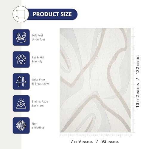 Tapete Abani Nomad 8 x 10 pies Cream Beige miniatura 2