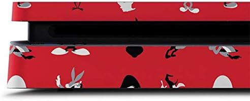 Skinit Decal Gaming Skin Compatible with PS4 Slim - Officially Licensed Warner Bros Looney Tunes Identity Red Pattern Design