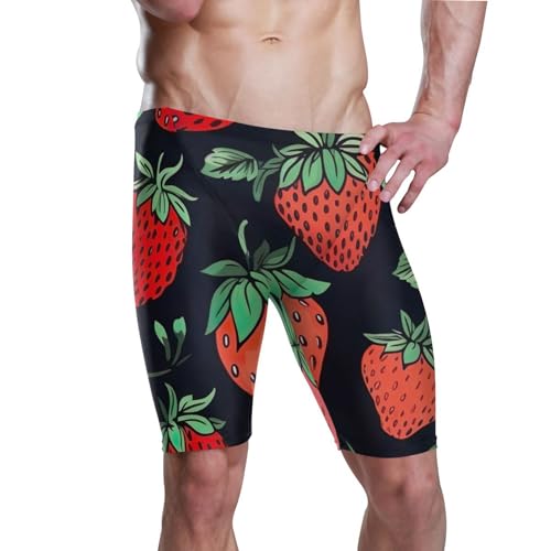 UMIRIKO Strawberry Fruit Men's Swim Jammers Swimsuit M B0401836