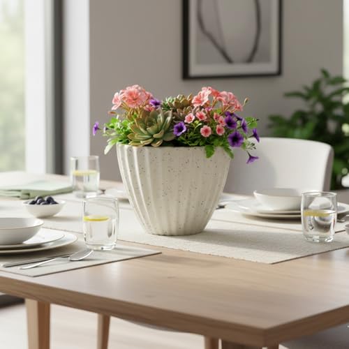 Handmade Ceramic Planter – Flower Pot for Home Decor, Living Room...