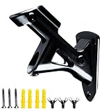 STEPFLY 304 Stainless Steel Anti-Rust Dual Flag Pole Holder,2 Positions for 1.02 Inch Flag Pole,Double Flag Pole Holder, Anti-Strong Wind Outdoor Flag Holder,Flag Pole Holder for House Black