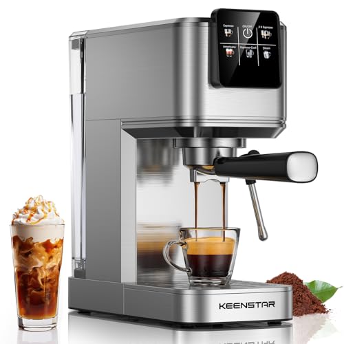 Espresso Machine 20 Bar with Touch Screen, Hot & Iced Coffee Makers, Stainless Steel Espresso Maker...