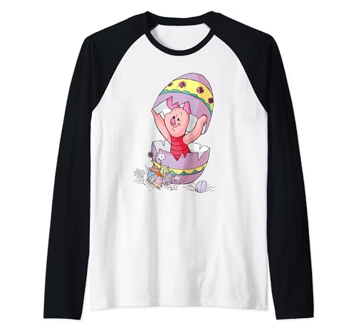 T-shirt Winnie l'Ourson Baseball Porcinet Pâques Vêtement Disney Raglan Homme Femme