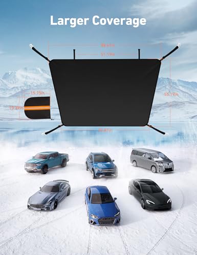 AstroAI Windshield Cover for Ice and Snow, Frost Protector Car Snow Cover - image 6