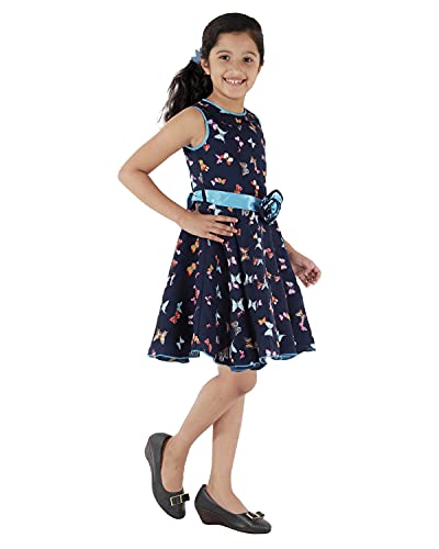 Image of Knee Length Printed Crepe Dress 3 Years to 12 Years