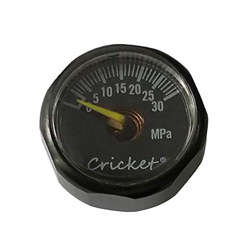 UP100 2pcs PCP Paintball Airforce High Pressure Pump Pressure Gauges 1 Inch Black Mini Air Gauge Scuba Manometre 30MAP Thread M10 x 1