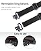 CVLIFE Two Point Sling Rifle Sling with Wide Neoprene Padded, Padded Sling with Metal Swivels, Thumb Loop, Length Adjustable for Outdoors, Black Camo