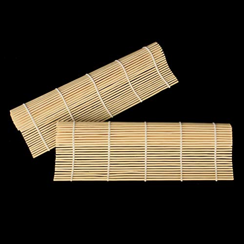 HEMOTON Tapete de bambu para sushi, rolo de sushi, almofada natural para enrolar em casa, restaurant